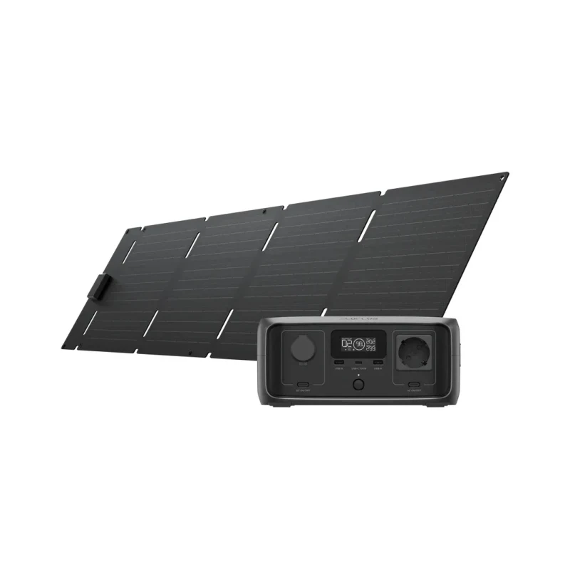 Set EcoFlow RIVER 3 UPS + 45W Portable Solar Panel (Type-C) 2