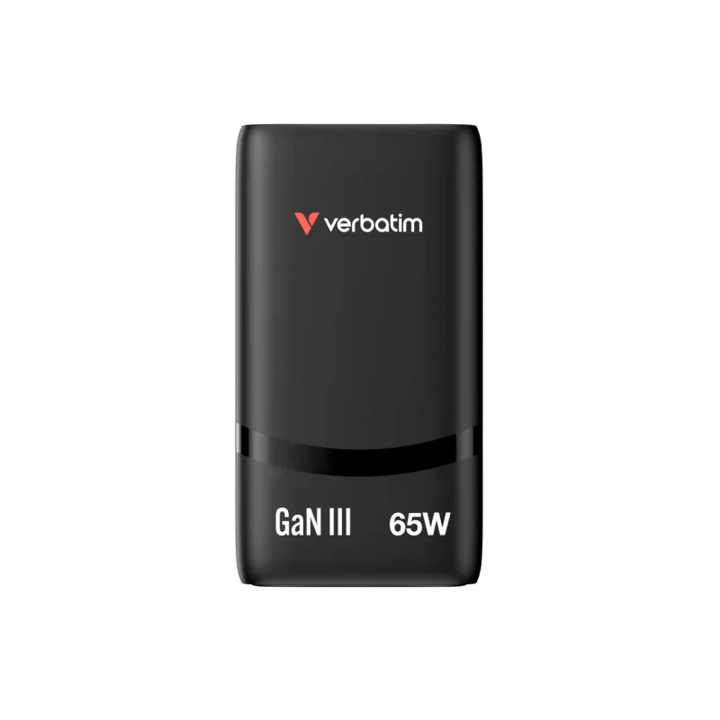 Incarcator USB VERBATIM Fold 'n' Go GaN Charger 65W / Dual USB-C/ Black 2