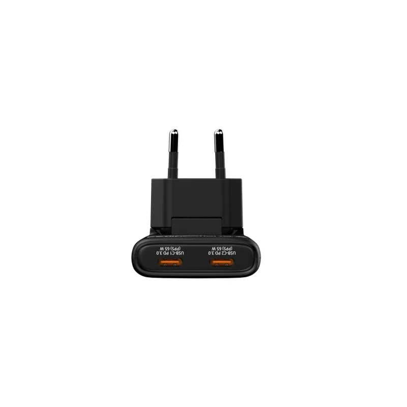 Incarcator USB VERBATIM Fold 'n' Go GaN Charger 65W / Dual USB-C/ Black 3