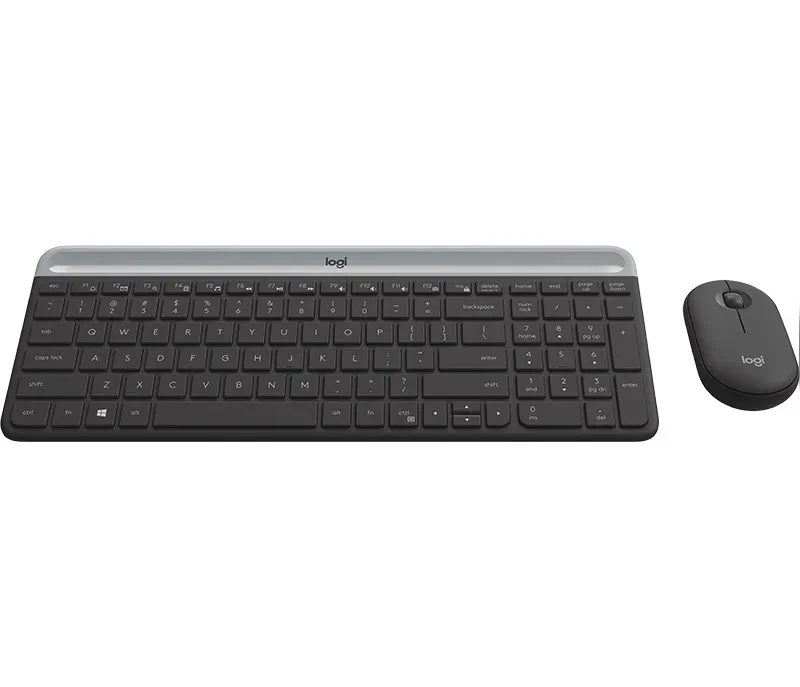 Tastatura cu mouse Wireless Logitech Combo MK470 Slim/ 2.4GHz nano USB receiver/ Graphite 2