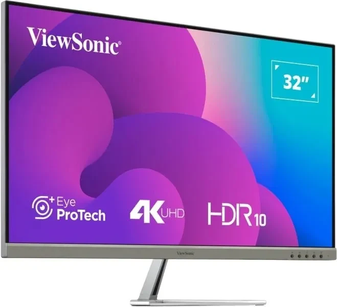 31.5” Monitor VIEWSONIC VX3276-4K-MHD-2 / 4K / 4ms / Silver/Black 2