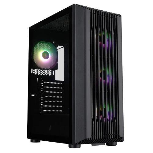 Carcasa 1STPLAYER H6 / w/oPSU / Side-Window / 4 x F7 / ATX / White