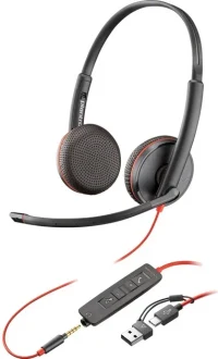 Casti Poly Blackwire 3225 / USB-C/A / Black