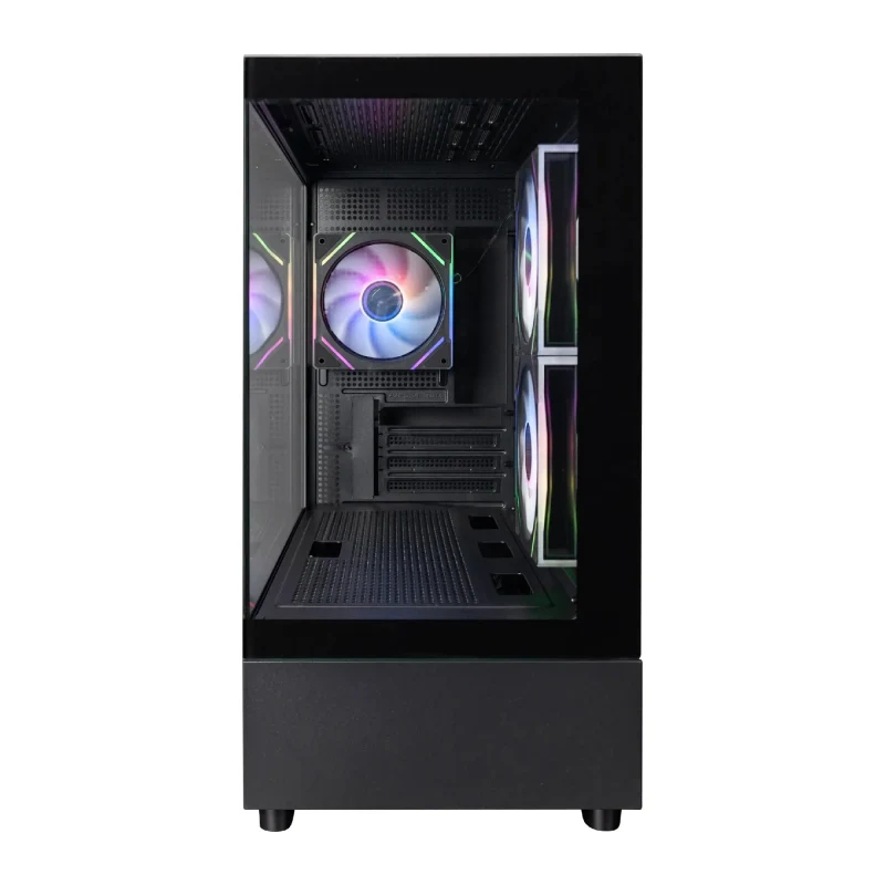 Carcasa 1STPLAYER Mi5 / no PSU / Side-Window / 3x120mm / mATX / Black 2