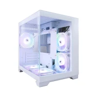 Carcasa 1STPLAYER MV5-TP / no PSU / Side-Window / 7x120mm / mATX / White