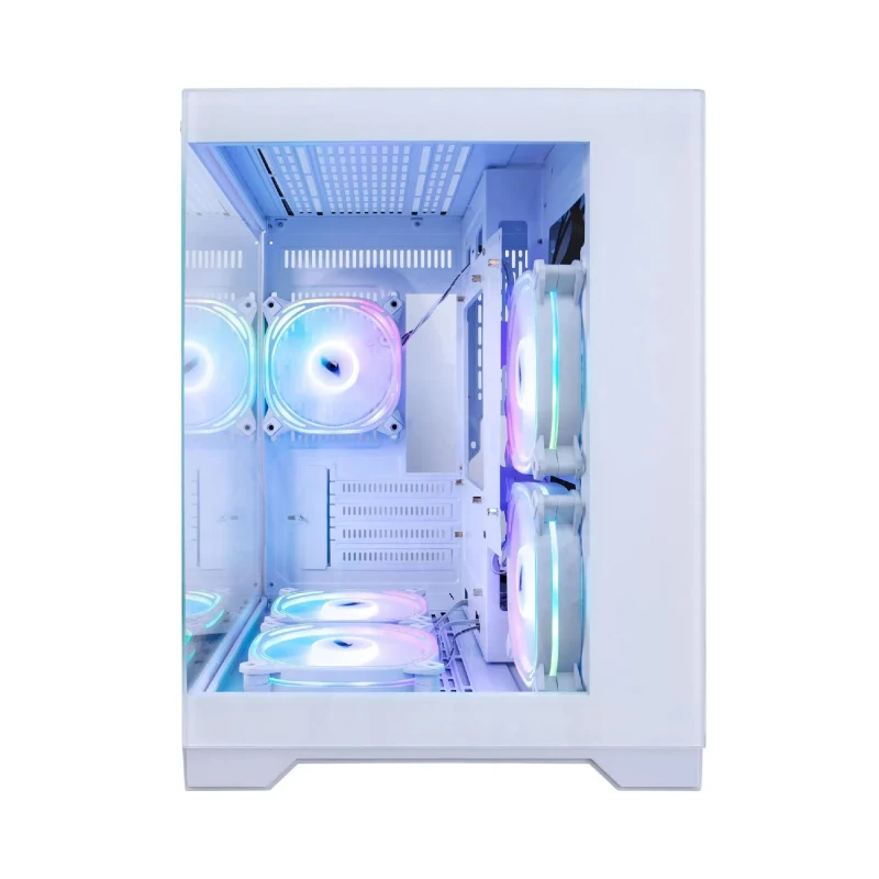 Carcasa 1STPLAYER MV5-TP / no PSU / Side-Window / 7x120mm / mATX / White 2