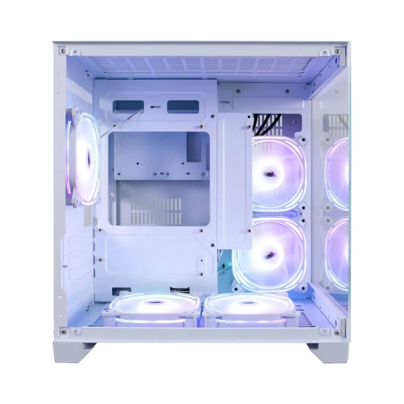 Carcasa 1STPLAYER MV5-TP / no PSU / Side-Window / 7x120mm / mATX / White 3
