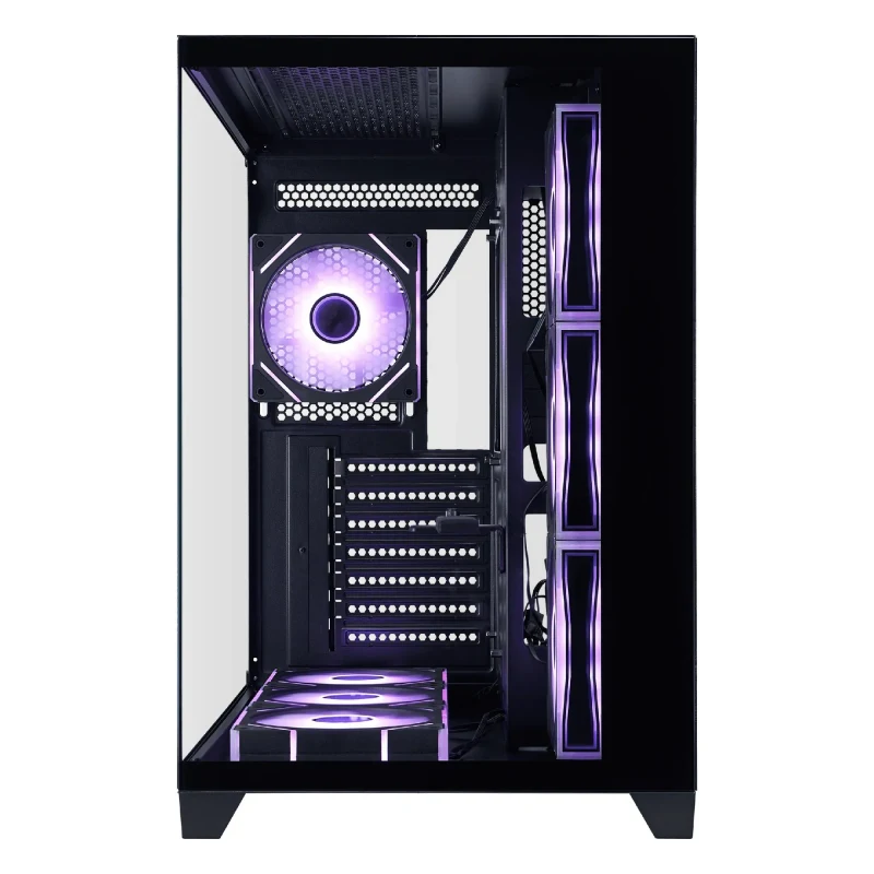 Carcasa 1STPLAYER MV8-TP / no PSU / Side-Window / 7x120mm / ATX / Black 5