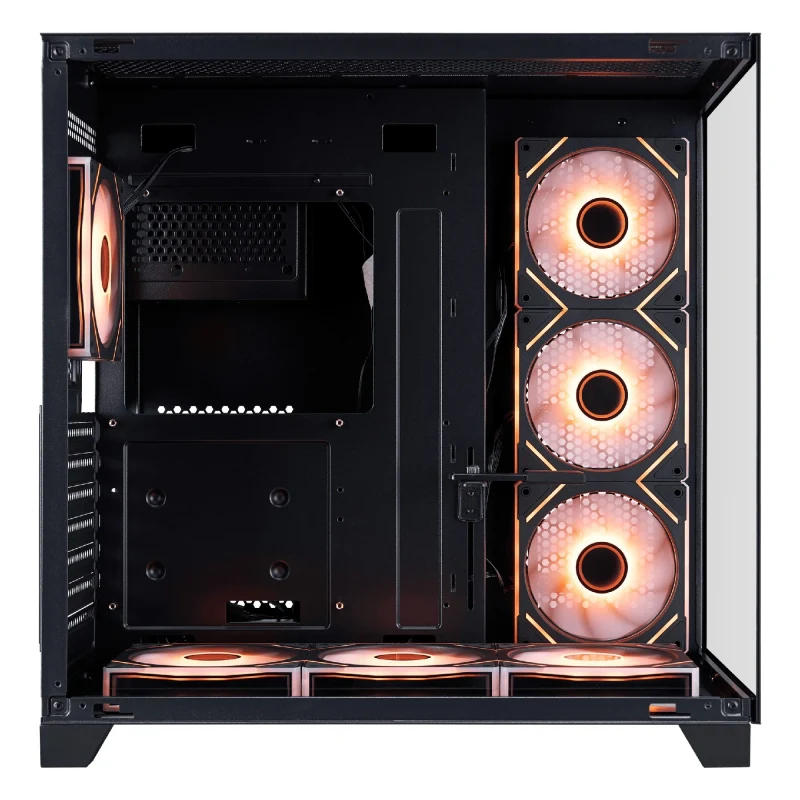 Carcasa 1STPLAYER MV8-TP / no PSU / Side-Window / 7x120mm / ATX / Black 2