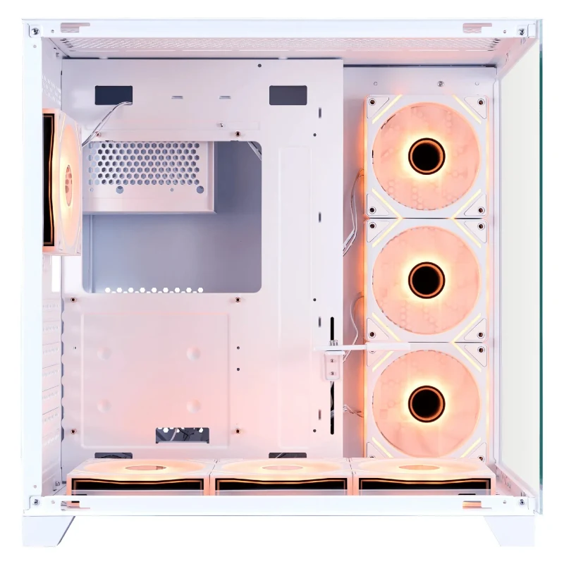 Carcasa 1STPLAYER MV8-TP / no PSU / Side-Window / 7x120mm / ATX / White 2
