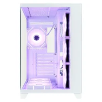 Carcasa 1STPLAYER MV8-TP / no PSU / Side-Window / 7x120mm / ATX / White 3