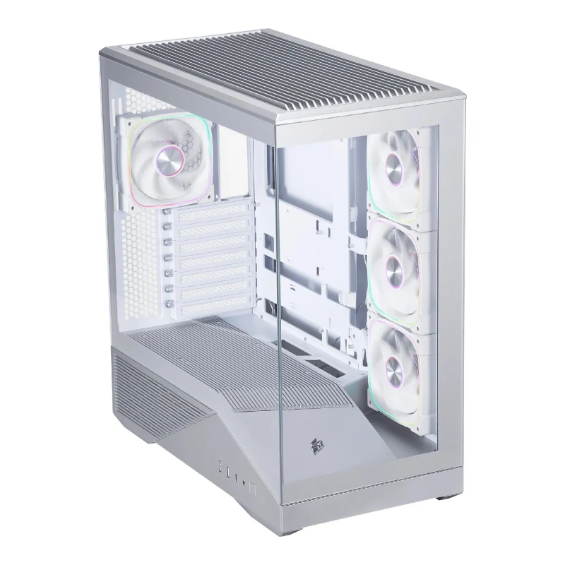 Carcasa 1STPLAYER GM7 / w/oPSU / Side-Window / 3x120mm / ATX / Silver 2