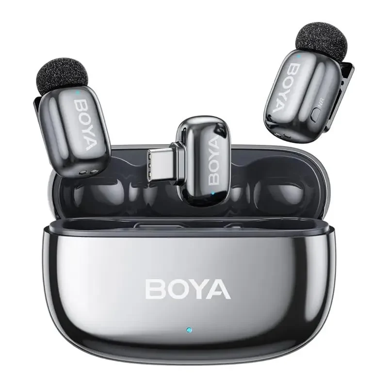 Portable Recording Microphone Boya Mini 2-02, Wireless, Silver 5