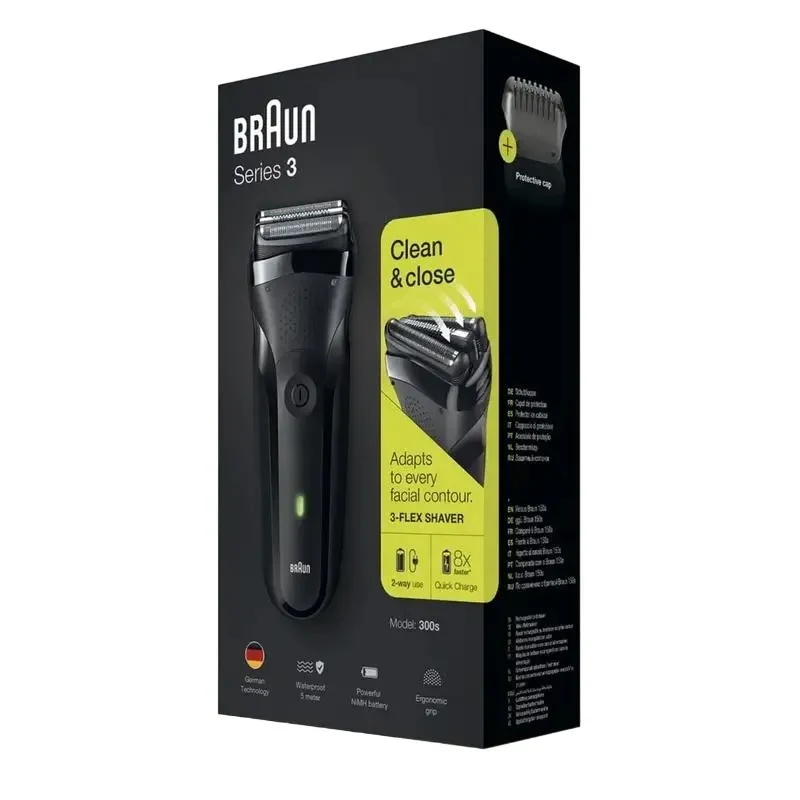Men's Electric Shaver BRAUN Series 3 300s, Black 5