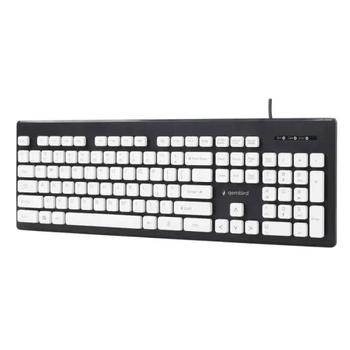 Keyboard Gembird KB-CH-01, Wired, Black | White