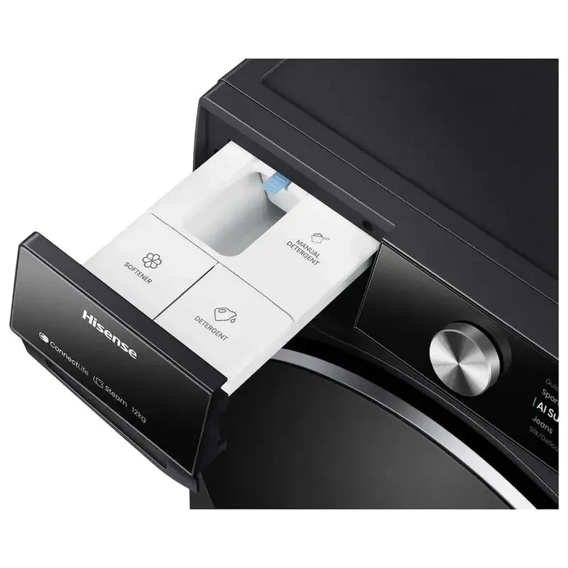 Washing machine Hisense WF7S1247BB, 12kg, Black 7