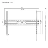 Fixed Wall Mount Gembird WM-100F-01, Black 3