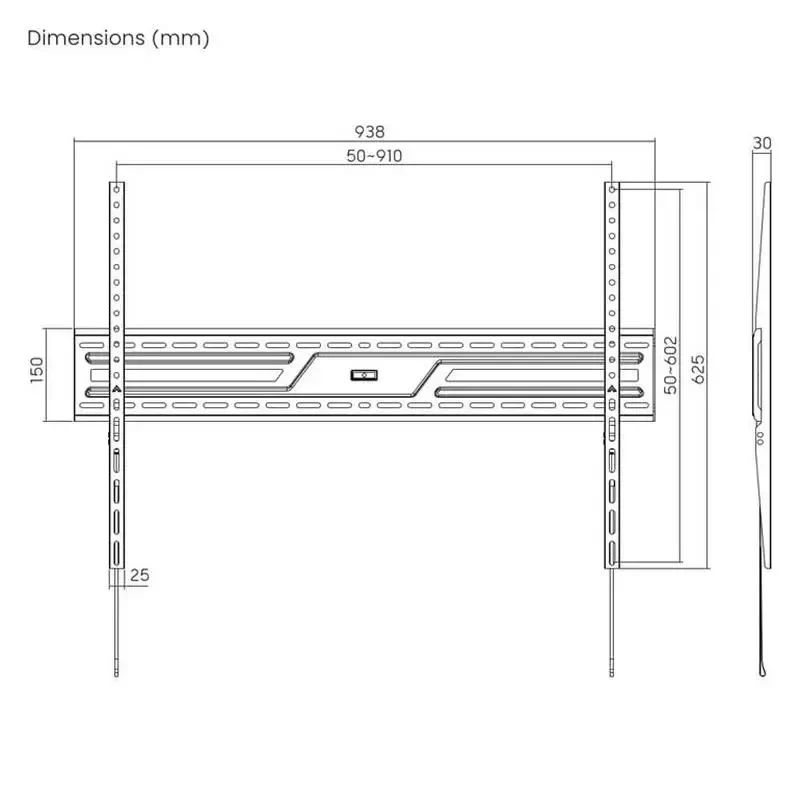 Fixed Wall Mount Gembird WM-100F-01, Black 3