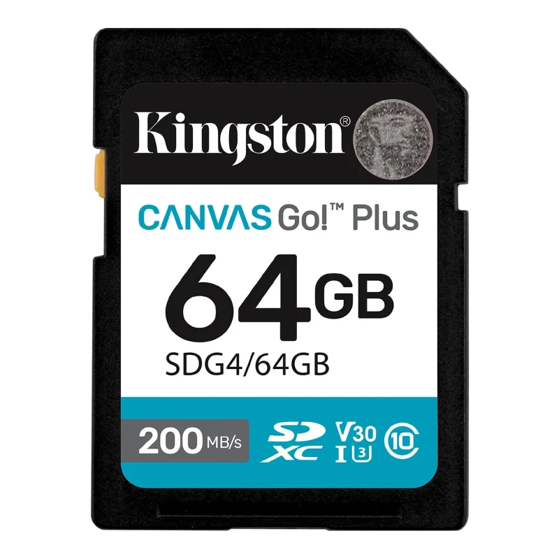 Card de memorie SD 64GB Kingston Canvas Go! Plus G4, 200/160MB/s 2