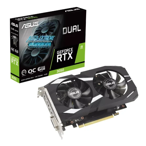 Placa video ASUS Dual GeForce RTX 3050 OC Edition / 6GB / GDDR6 / 96Bit