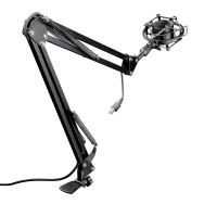 Suport reglabil pentru microfon Trust Gaming GXT 253 Emita / shock mount table arm clamp, USB, Height 417mm, black