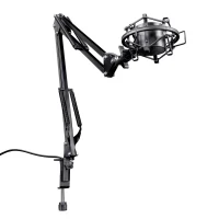 Suport reglabil pentru microfon Trust Gaming GXT 253 Emita / shock mount table arm clamp, USB, Height 417mm, black 2