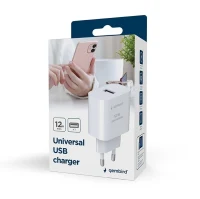 Incarcator USB universal Gembird TA-UC-1A12-01, 5 V / 2.4 A, White 5