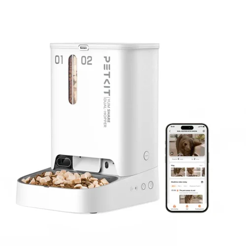 Dozator automat de hrana cu camera Petkit YumShare Dual-hopper/ Wi-Fi and Bluetooth/ 5L