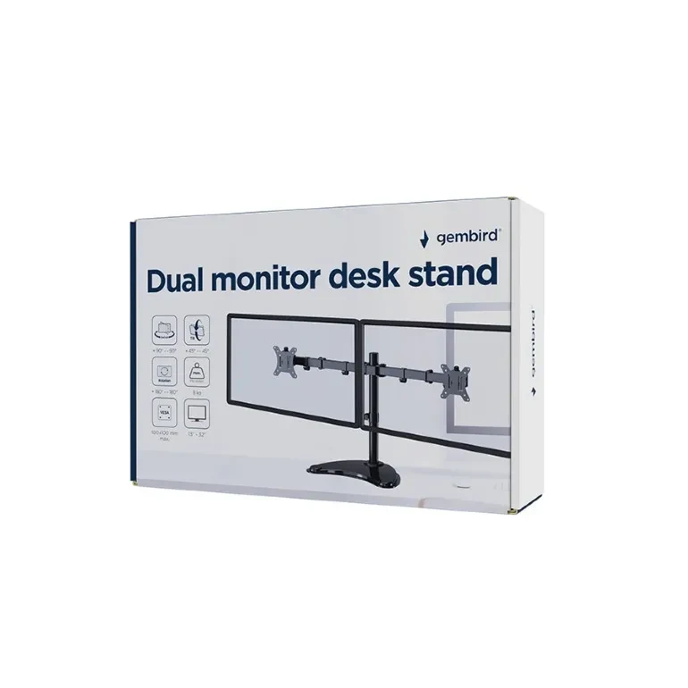 Suport de masa pentru doua monitoruri 13”-32” Gembird MS-D2ST-02 5