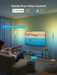 lampa de podea GOVEE RGBICW Cylinder Floor Lamp, Wi-Fi + BT, Multicolor + Extra White LEDs 4
