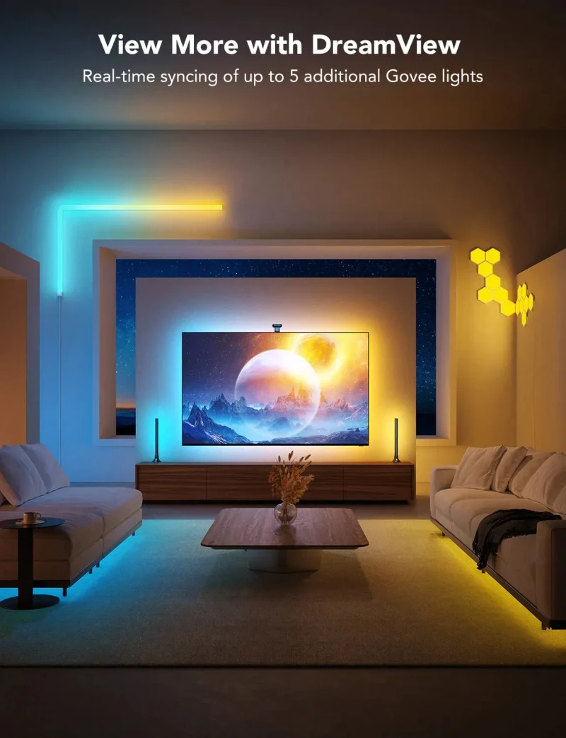 GOVEE RGBIC Envisual TV Backlight T2 with Dual Cameras (55”-65”) 8
