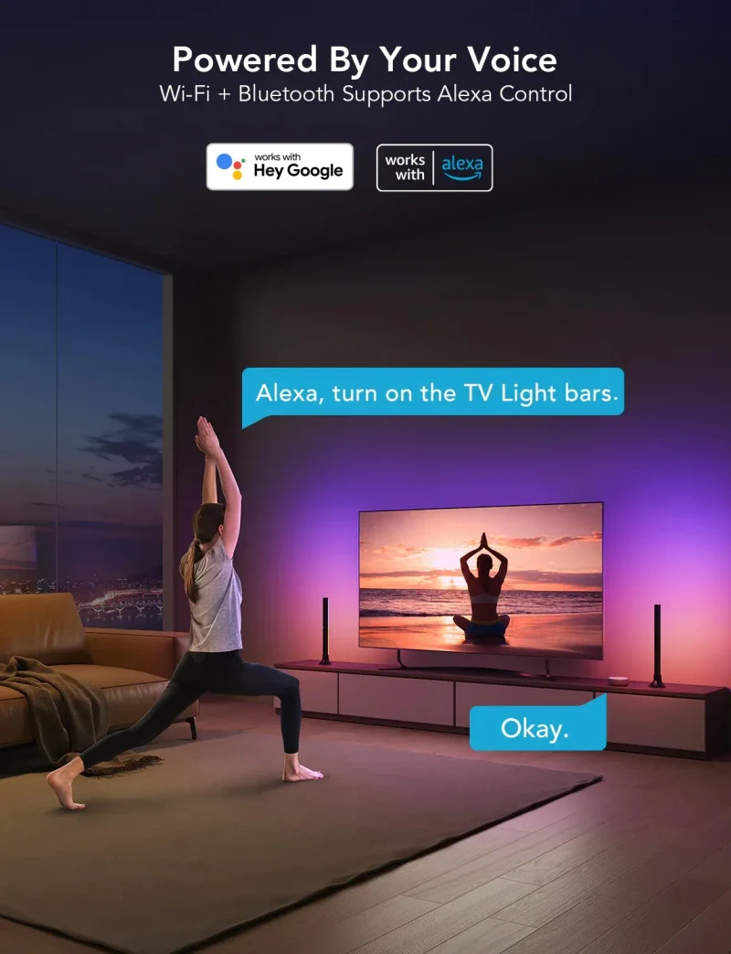 Bare luminoase TV GOVEE RGBIC TV Light Bars for 45-70 inch TVs 6