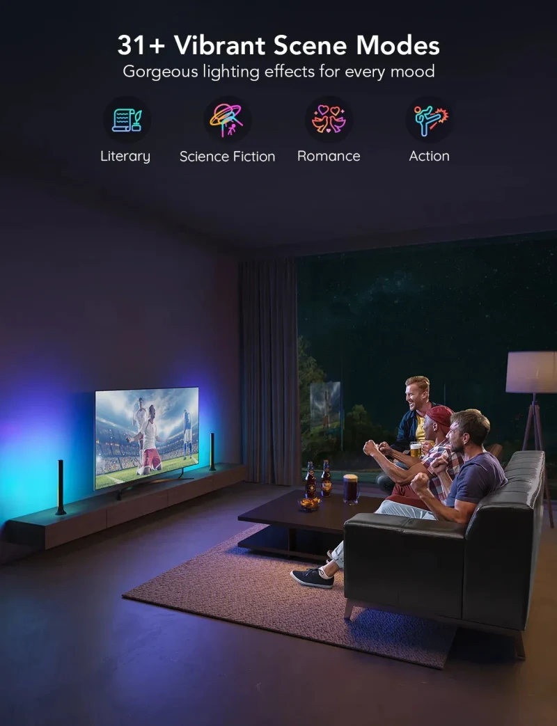 Bare luminoase TV GOVEE RGBIC TV Light Bars for 45-70 inch TVs 8