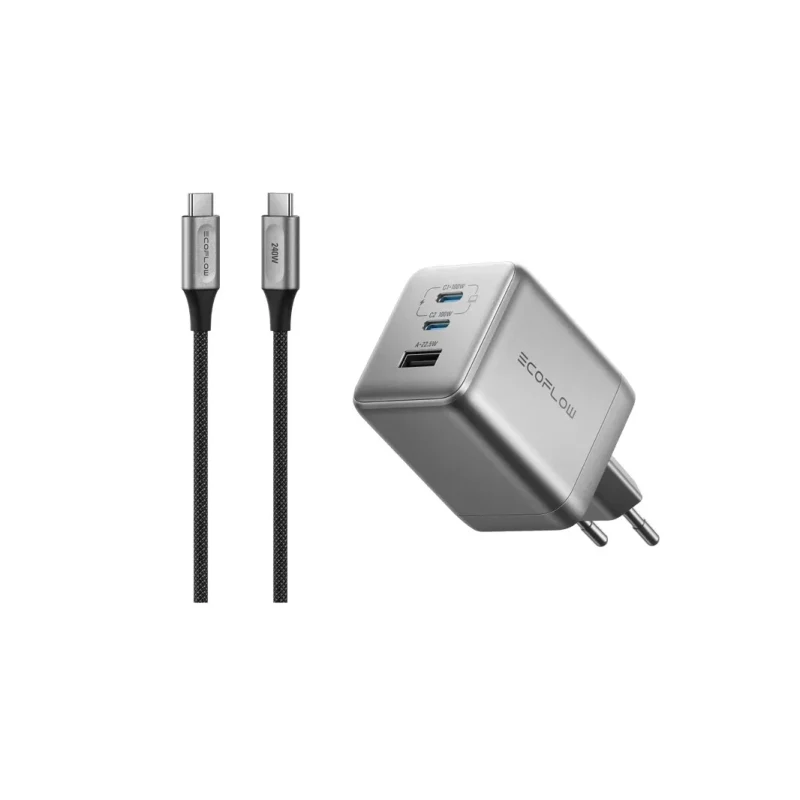 Incarcator EcoFlow RAPID Pro Charger (100W, 3 Ports, GaN) 2