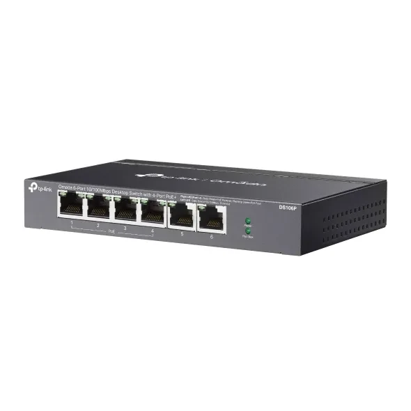 Switch TP-LINK DS106P / 6 port  / 100Mbps 3