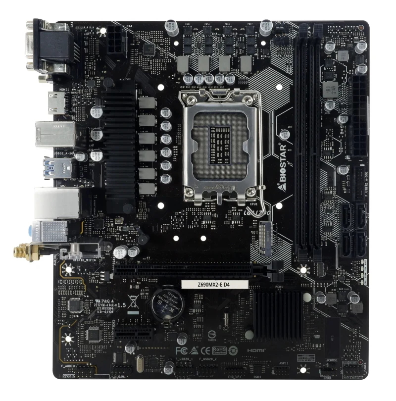 Placa de baza BIOSTAR B690MX2-E D4 /  Socket 1700 / Z690 / DDR4  / mATX 2