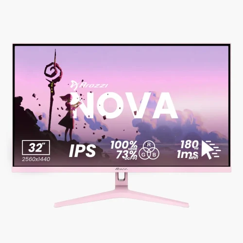 32.0” Monitor Gaming AROZZI Nova/ QHD/ 1ms/ 180Hz/ Pink
