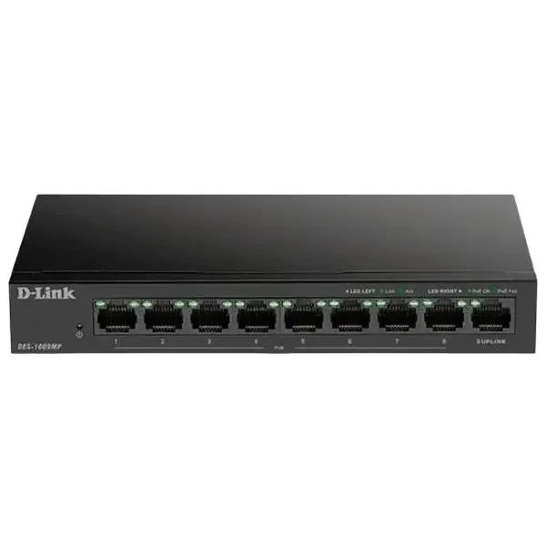 PoE Switch D-Link DES-1009MP, 8x IEEE 802.3af/at 3