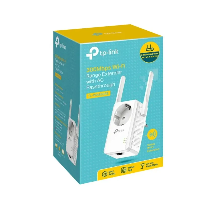 Wi-Fi Range Extender TP-LINK TL-WA860RE, 300 Mbps, White 4