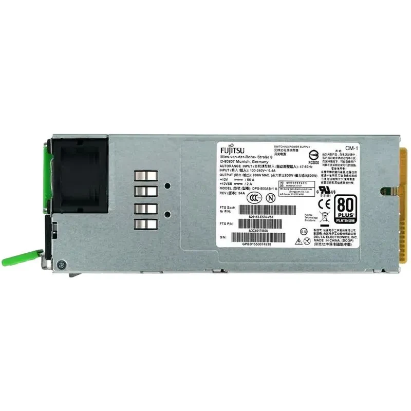 Modular PSU Fujitsu S26113-F574-L13, 800W Platinum 3