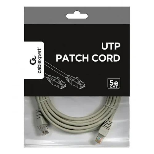 Patch cord Cablexpert PP12-5M, CAT5e UTP, 5m, Grey