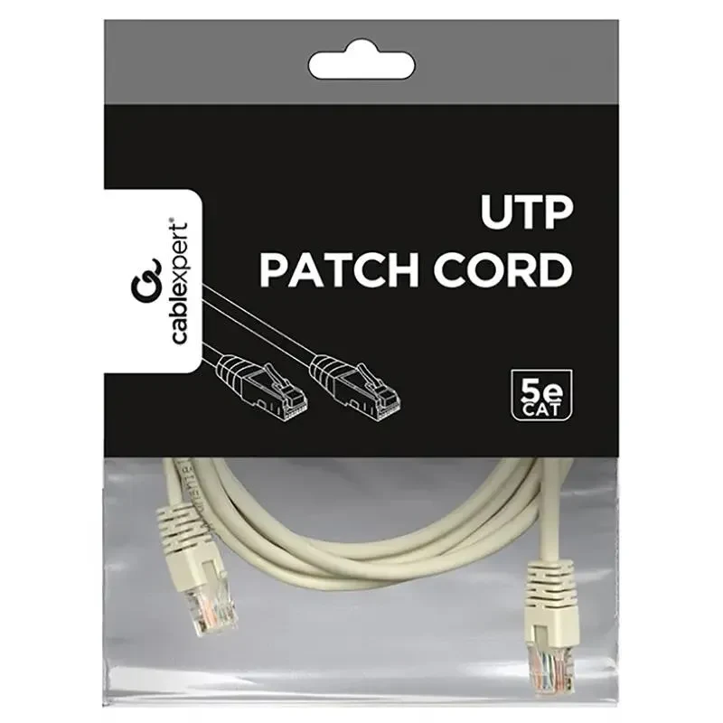 Patch cord Cablexpert PP12-2M, CAT5e UTP, 2m, Grey 2