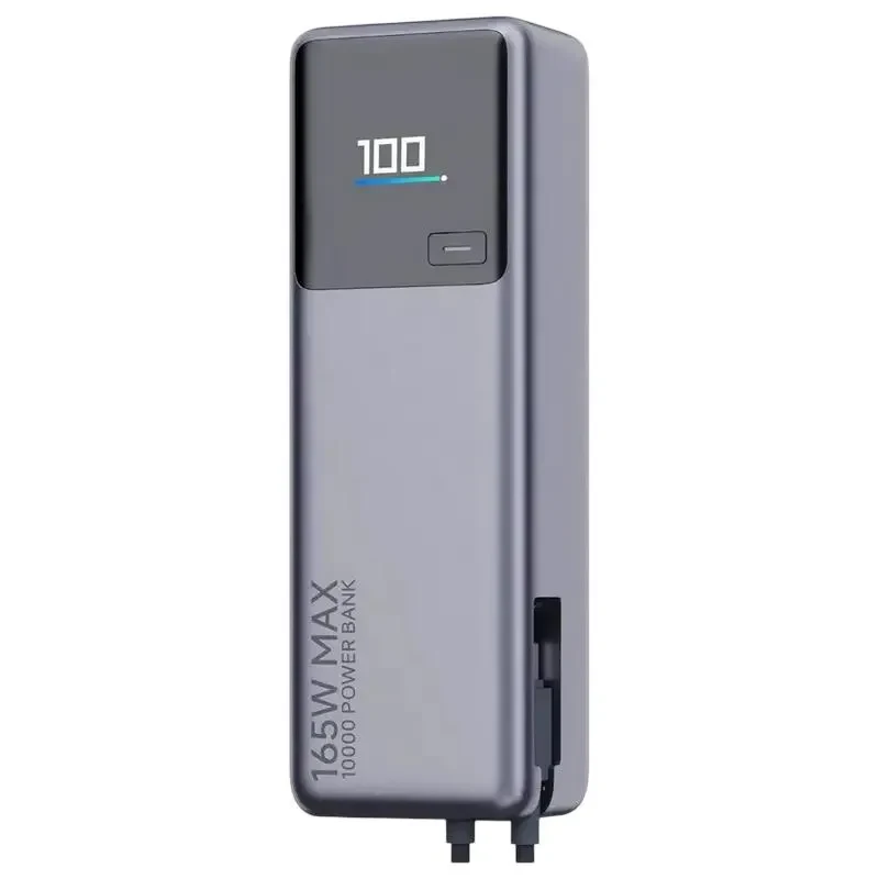 Power Bank, Xiaomi 10000 mah, (Integrated Cable) 165W, Gray, GL 4