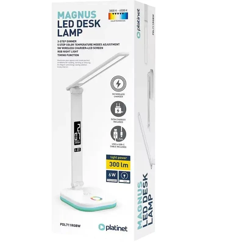 Desk Lamp Platinet PDL711RGB, White 2