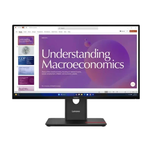 24" Monitor Lenovo T24D-40, IPS 1920x1080 FHD, Black
