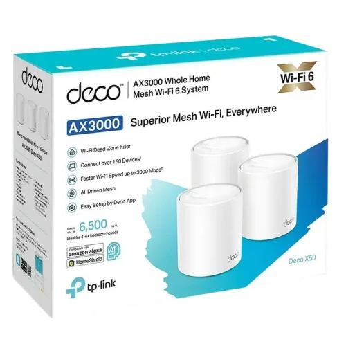 Whole Home Mesh Wi-Fi System TP-LINK Deco X50 (3-pack), White