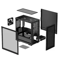 PC Case Deepcool CH370, Mini-Tower, w/o PSU, Black 2