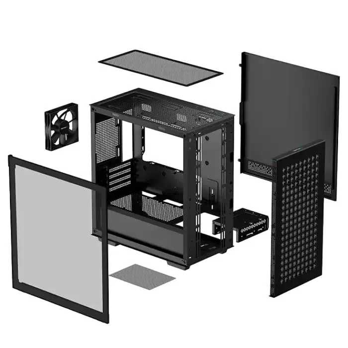 PC Case Deepcool CH370, Mini-Tower, w/o PSU, Black 2