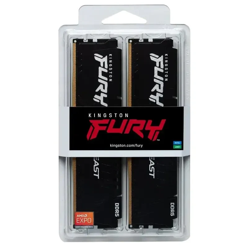 RAM Kingston FURY Beast, DDR5 SDRAM, 5600 MHz, 64GB, KF556C36BBEK2-64 2
