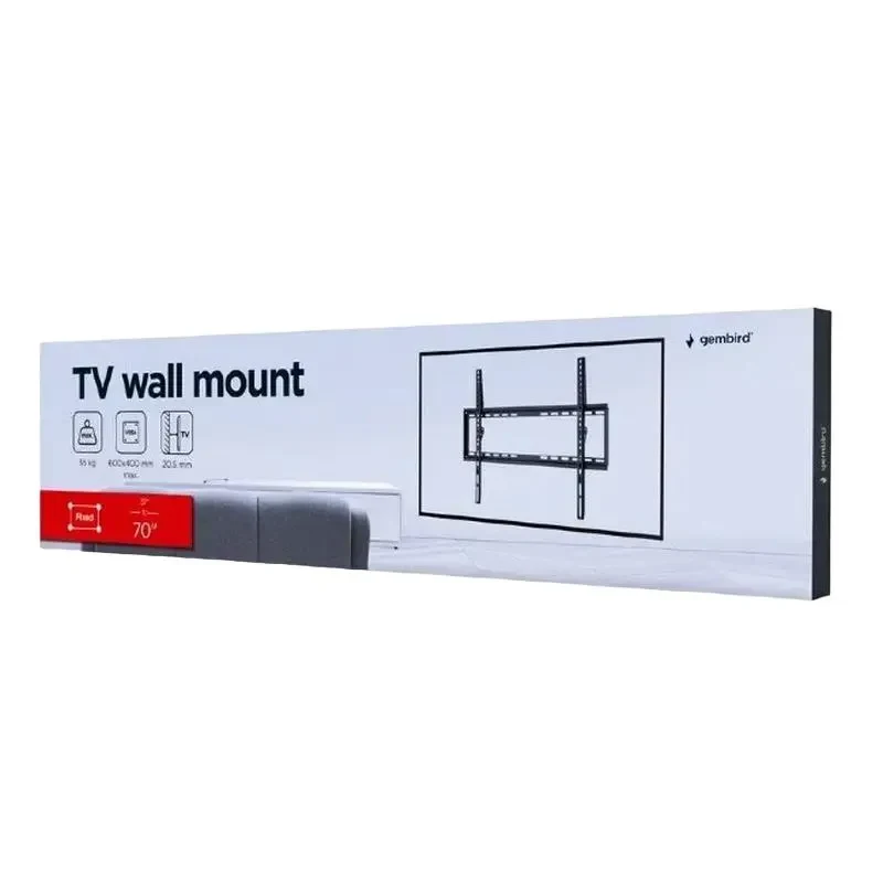 Fixed Wall Mount Gembird WM-70F-03, Black 3